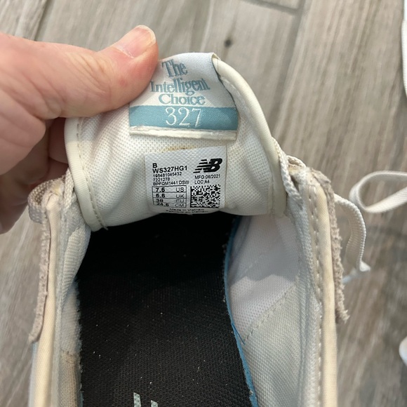 New Balance White and Light Blue Athletic Shoes - Picture 5 of 5